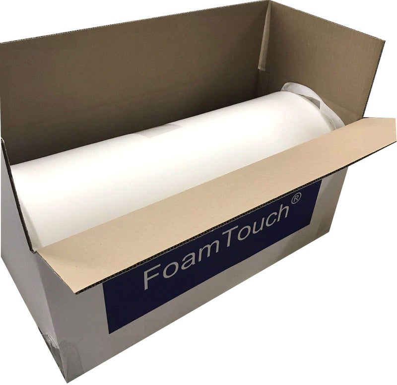 FoamTouch 1x24x72HDF Upholstery Foam Cushion, High Density, 1" 24" H x 72" L, White - Image 4